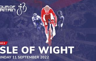 Tour of Britain poster, cycling event, Isle of Wight