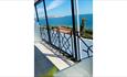 Isle of Wight, Accommodation, Hotel, Villa Mentone, Shanklin, balcony with sea view over the bay