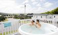 Whitecliff Bay Holiday Park, hot tub accommodation