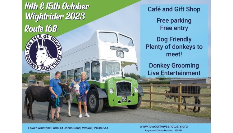 isle of Wight, Things to do, Wightrider Classic Bus and Coash Weekend, Donkey Sanctuary Terminus Route 16B