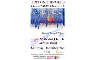 Tritone Singers Christmas Concert poster, Ryde, Isle of Wight, events, what's on