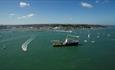 Aerial view of Cowes Harbour