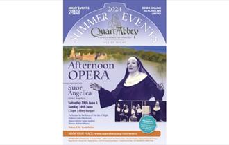 Afternoon opera poster at Quarr Abbey, Ryde, Isle of Wight, things to do, food and drink, events, what's on