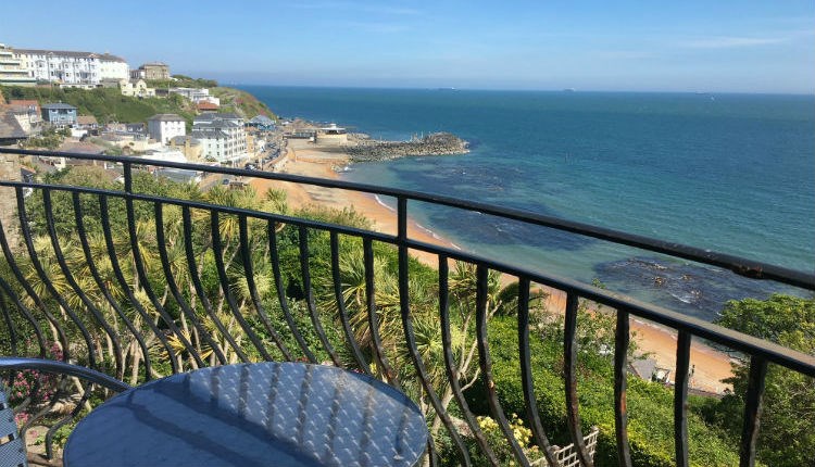Balcony with seaviews at Beach View Apartment, Ventnor, Isle of Wight, Self-catering