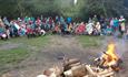 Isle of Wight, Accommodation, Campsite, Corf Scout Campsite, Shalfleet, Campfire