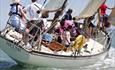 Group of people sailing a yacht on the Solent, Isle of Wight, What's On, Cowes Classics Week