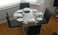Dining area in bay window at High Street Suites 3 apartment, Isle of Wight, Ventnor, Self catering