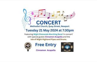 Concert poster on the Isle of Wight, music event, what's on
