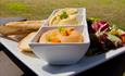 Isle of Wight, Food and Drink, Isle of Wight Pearl, Hummus Selection, Brighstone, WEST WIGHT