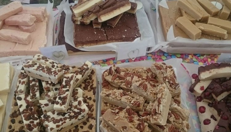 Variety of fudge produced by Isle of Fudge, lsle of Wight, local producers, local produce, let's buy local