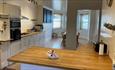 Open plan kitchen and diner at Bermuda House, Ventnor, Isle of Wight, self catering