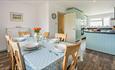 Open plan Kitchen and dining area at The Lookout, self catering, Seaview Isle of Wight