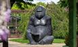 Monkey statue at Monkey Haven, sanctuary, Isle of Wight, Things to Do