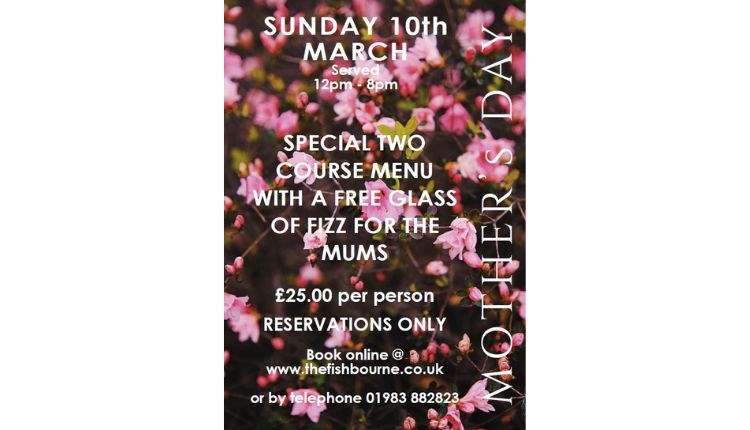 Mother's Day at The Fishbourne, Isle of Wight