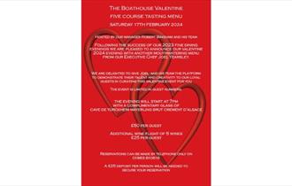 Valentine's at The Boathouse, Seaview, Isle of Wight