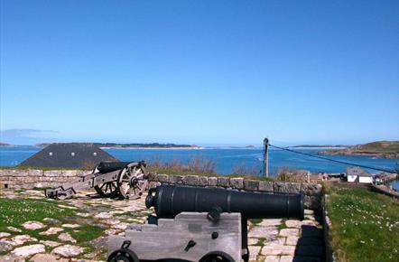 Views of canons and Tresco