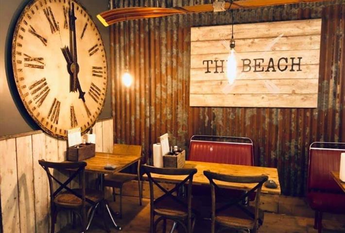 The Beach corner of restaurant.