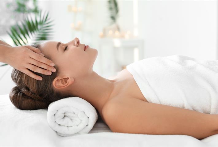 Massage taking place