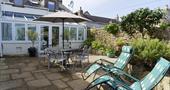 Sunny and private walled courtyard