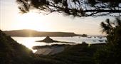 Tresco dawn view across to Bryher