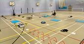 Sports Hall set up for circuit training