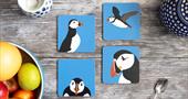 Puffin coasters