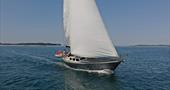 50 foot Bermudan cutter 'Jekamanzi' - sailing at daytime