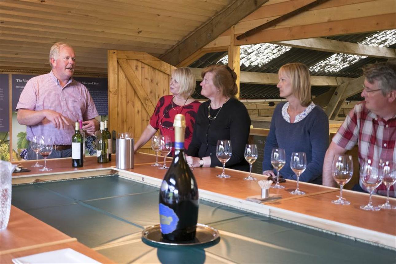 Group around the tasting table