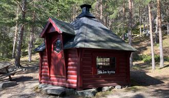 The Skim cabin - a barbeque cabin near the centre.