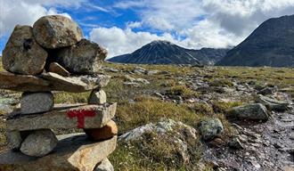 Turtips: Store Urdadalstinden (2116 moh.) frå Leirvassbu