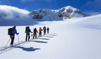 Topptur på ski i Jotunheimen med 500fjell.