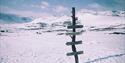 Skilt ved Glitterheim i Jotunheimen