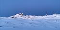 The view of Smørstabbtindane on a winterday.