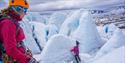 Group on a glacier hike on Bøverbreen