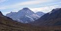 Utsikt mot Heillstuguhøe og Heillstugutinden i Jotunheimen