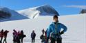 Breføring over Styggebreen på veg til Galdhøpiggen