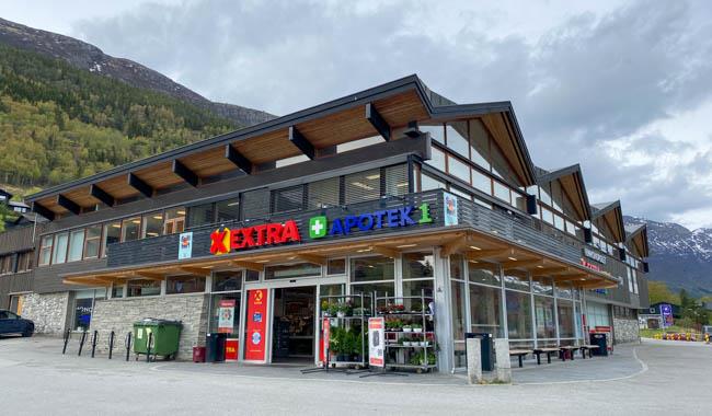 Entrance at Coop Extra.