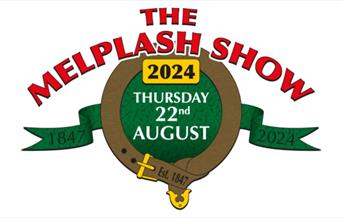 Melplash Show logo showing dates of Thursday 22nd August 2024