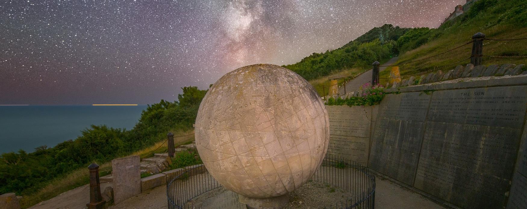 The globe at Durlston Country Park