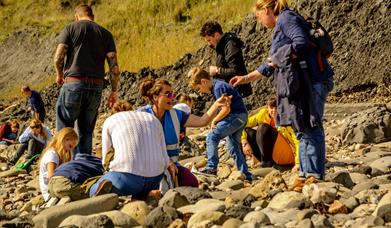 A fossil hunt at Charmouth with Warden Ali