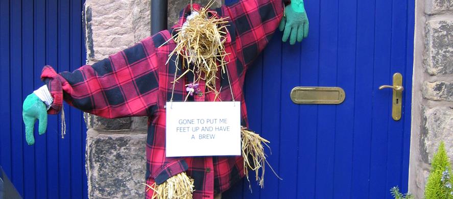 A scarecrow at Wray Scarecrow Festival
