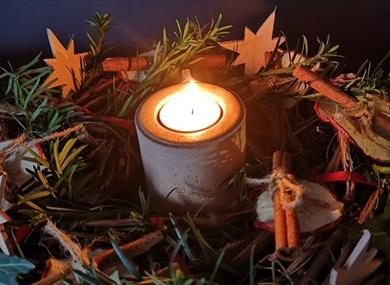 Winter Workshop with Cathy: Candle Wreath Holder