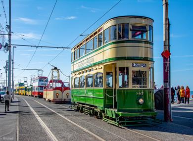 Heritage Tram Parade Queen's Jubilee Blackpool