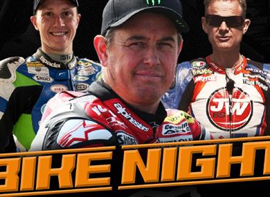 BIKE NIGHT, an audience with JOHN McGUINNESS, DEAN HARRISON and JAMES WHITHAM