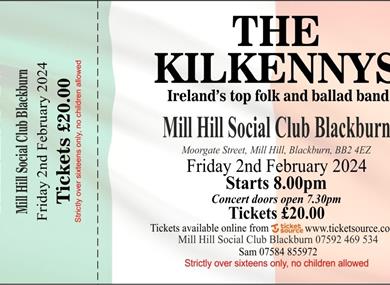 The Kilkennys Live at Mill Hill Social Club Fri 2nd Feb