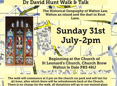 Dr David Hunt Walk & Talk The Historical Geography of Walton Law, Walton an island and the duel in Knot Lane.