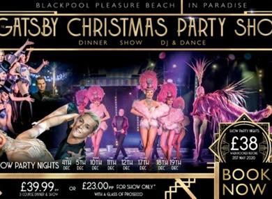 Gatsby Christmas party show Blackpool Pleasure Beach