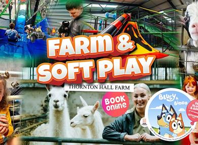 Bluey and Bingo at Thornton Hall Country