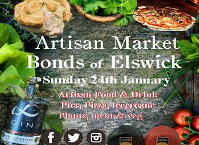 Artisan Market at Bonds of Elswick information poster