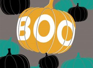 A Boo pumpkin